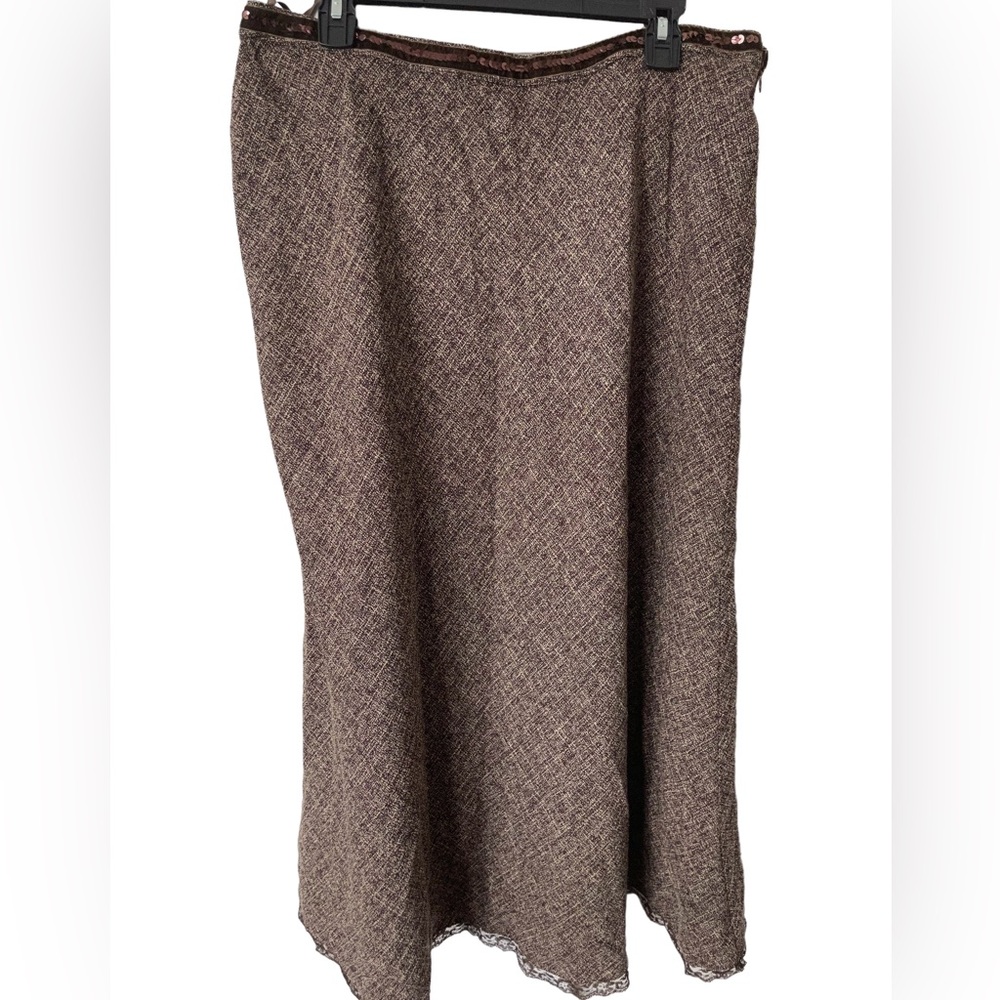 NEW—  ~Y2K GRUNGE~ Richard Malcolm brown midi skirt size 16 women